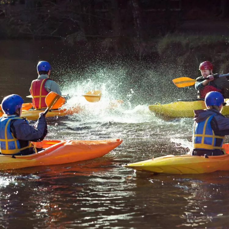 Kayaking on holiday near the river thames London